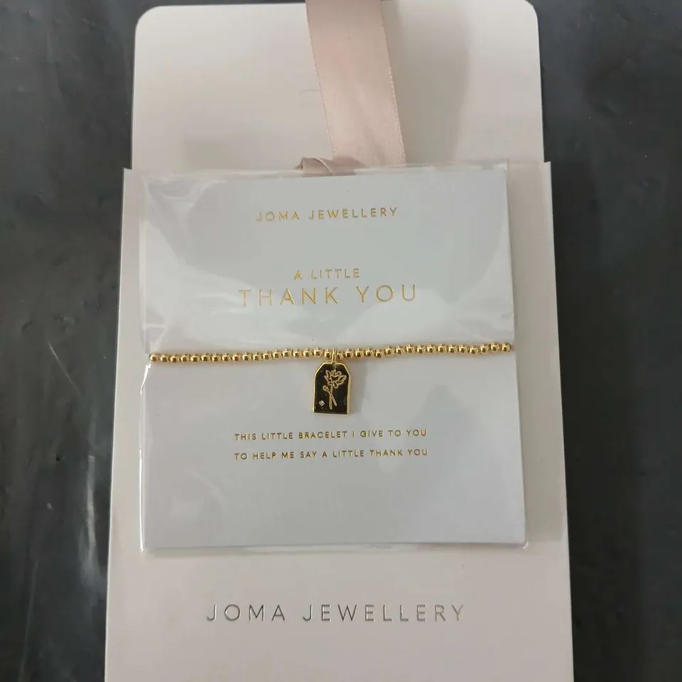 JOMA JEWELLERY GOLD PLATED THANK YOU BRACELET