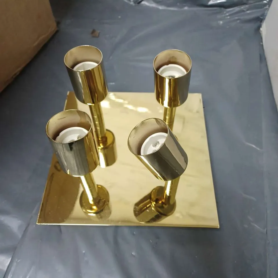 LOT CONTAINING X20 GU4SQSP 230V SQUARE QUADRUPLE GU/Z SPOTLIGHTS, 9 ADJUSTABLE WHITE WALL LIGHTS MODEL WB309 12 LARGE WALL MOUNTED SPOTLIGHTS