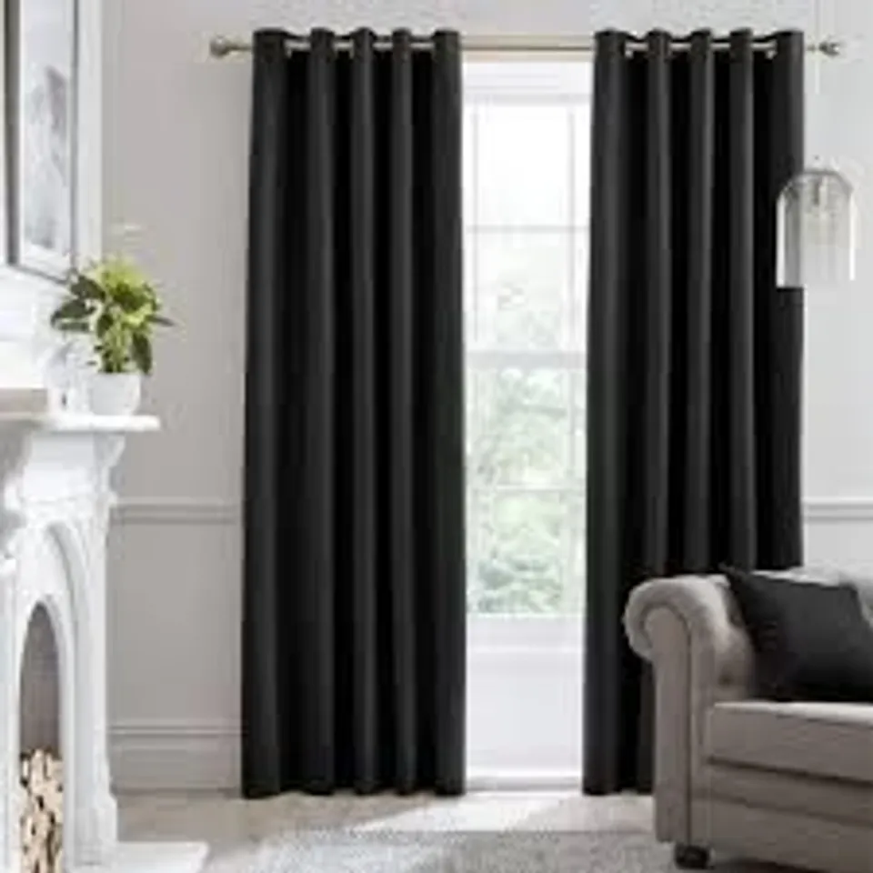 BAGGED MONTROSE EYELET BLACKOUT CURTAINS SET OF 2