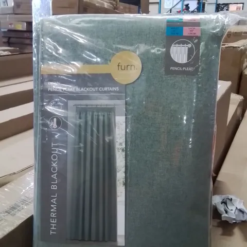 BAGGED DAWN PENCIL PLEAT BLACKOUT CURTAINS//90"Γ90"