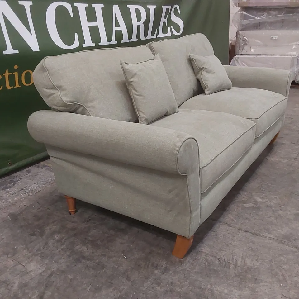 QUALITY DESIGNER WILLIAM FABRIC 3 SEATER FABRIC UPHOLSTERED SOFA