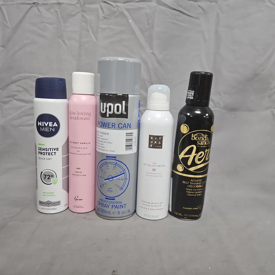 APPROXIMATELY 10 ASSORTED HOUSEHOLD ITEMS TO INCLUDE UPOL POWER CAN, NIVEA MEN, ETC - COLLECTION ONLY