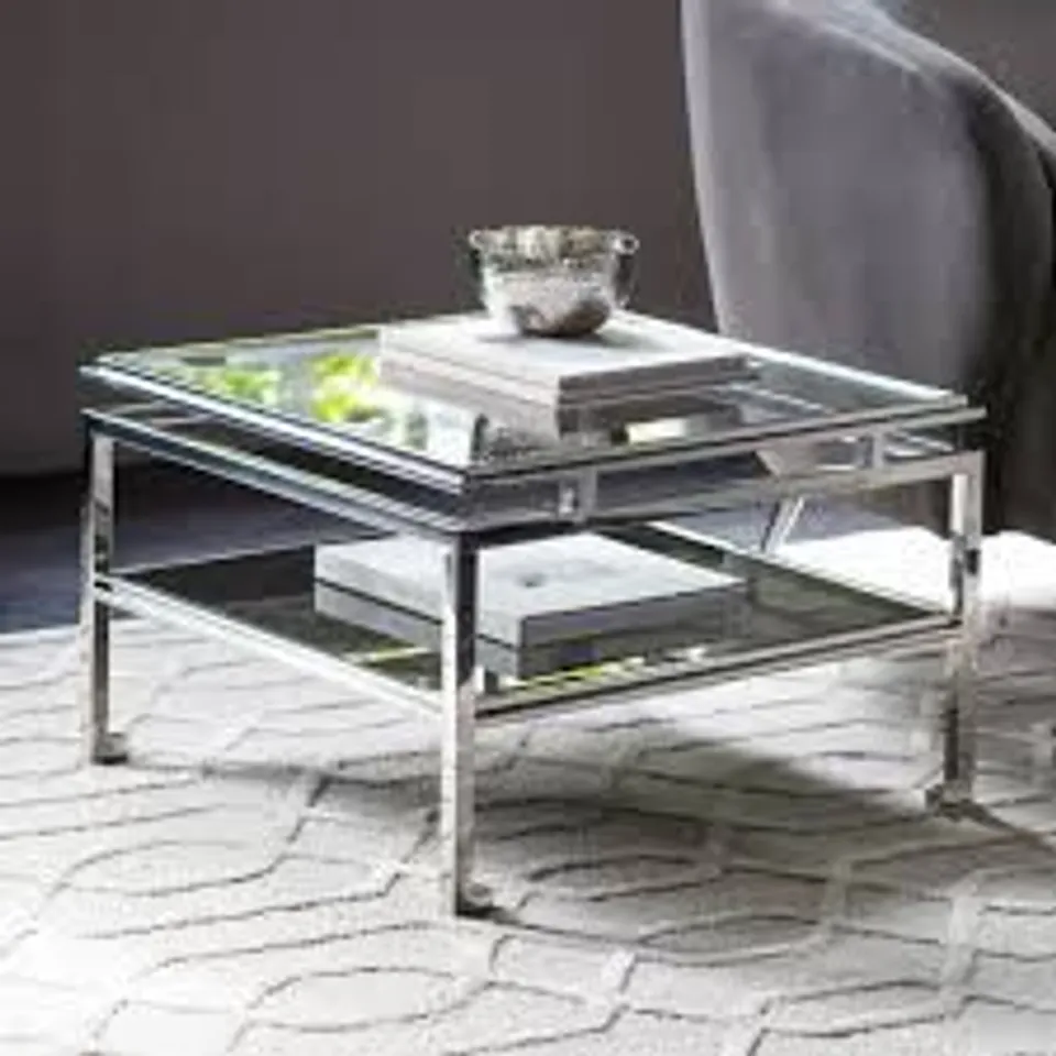 BOXED GALLERY INTERIORS COSENZA SIDE TABLE SILVER