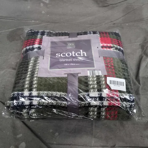 SCOTCH PLAID BLANKET THROW, 130 X 170 CM 