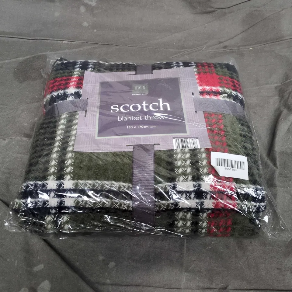 SCOTCH PLAID BLANKET THROW, 130 X 170 CM 