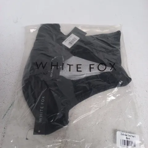 WHITE FOX CHILL VIBES TANK TOP - BLACK, SIZE S