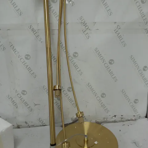 AVARI 3 LIGHT FLOOR LAMP SATIN BRASS GLASS