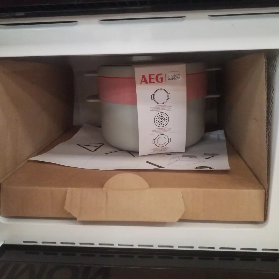 BOXED AEG OB6SM261UB BUILT-IN COMPACT SOLO MICROWAVE - BLACK