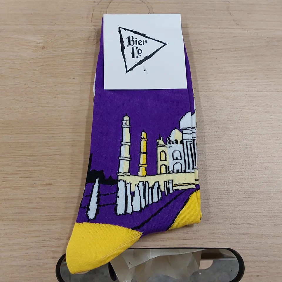 BOX OF BRAND NEW BIER CO 'BAU INDIA' SOCKS // APPROXIMATELY 360 PAIRS (1 BOX)