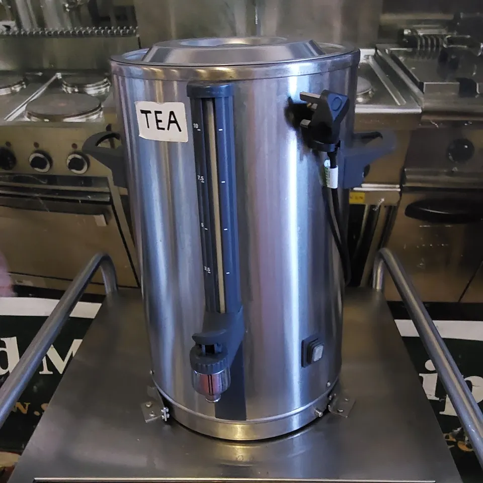 COMMERCIAL STAINLESS STEEL CATERING TROLLEY WITH HOT WATER BOILER / TEA DISPENSER 
