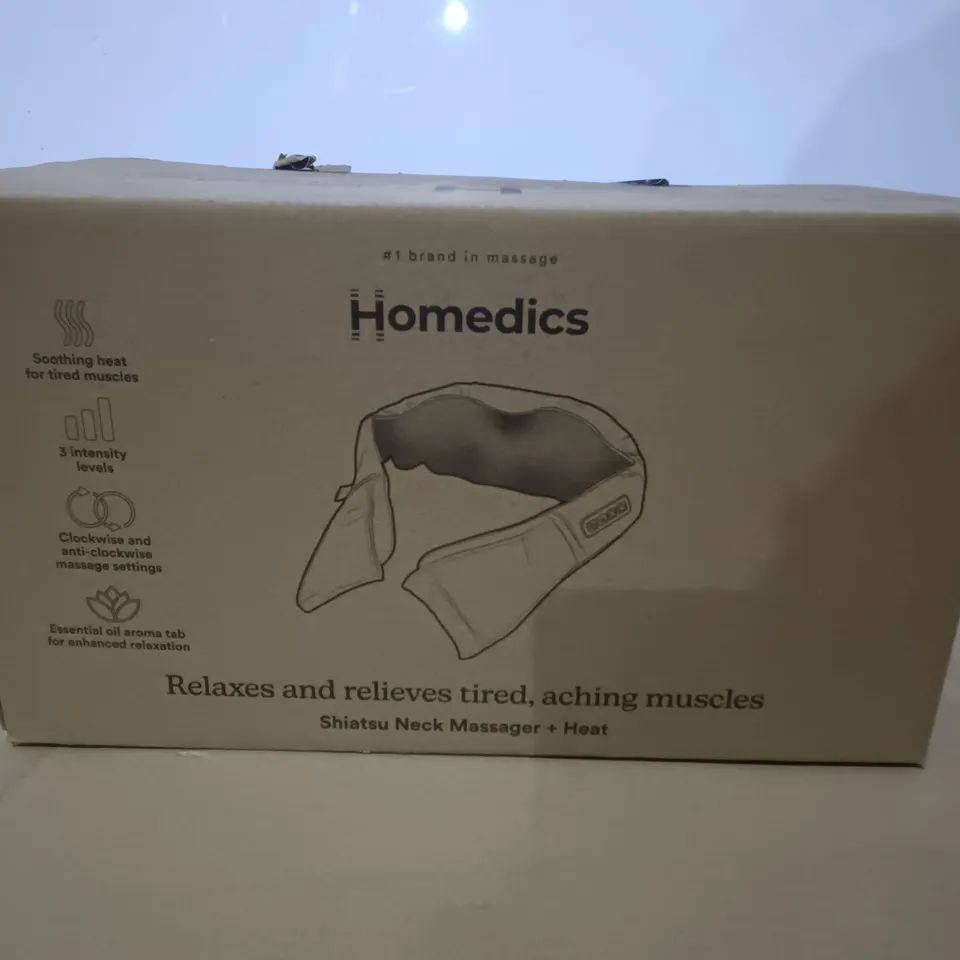 BOXED HOMEDICS SHIATSU NECK MASSAGER WITH HEAT