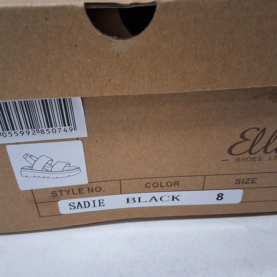 ELLA SADIE SANDALS – BLACK, UK 8