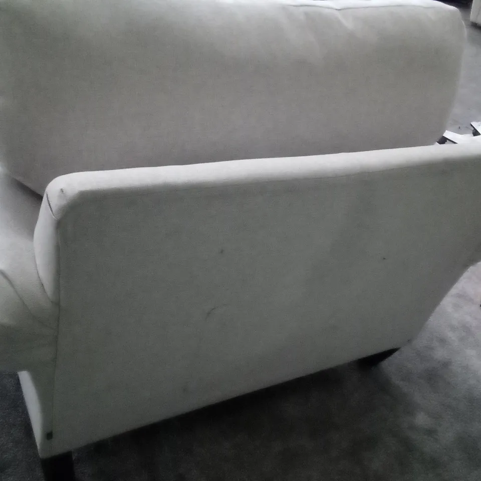 QUALITY DESIGNER EASY ARMCHAIR - LIGHT GREY FABRIC 