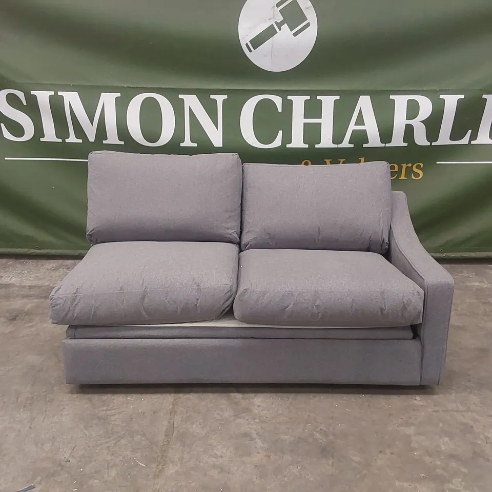 QUALITY DESIGNER BERMERTON SOFA BED SECTION - FOG GREY FABRIC 