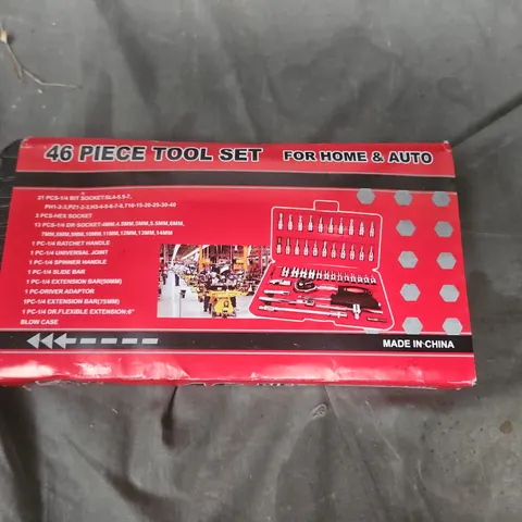 46 Piece Home & Auto Tool Set – Red Box