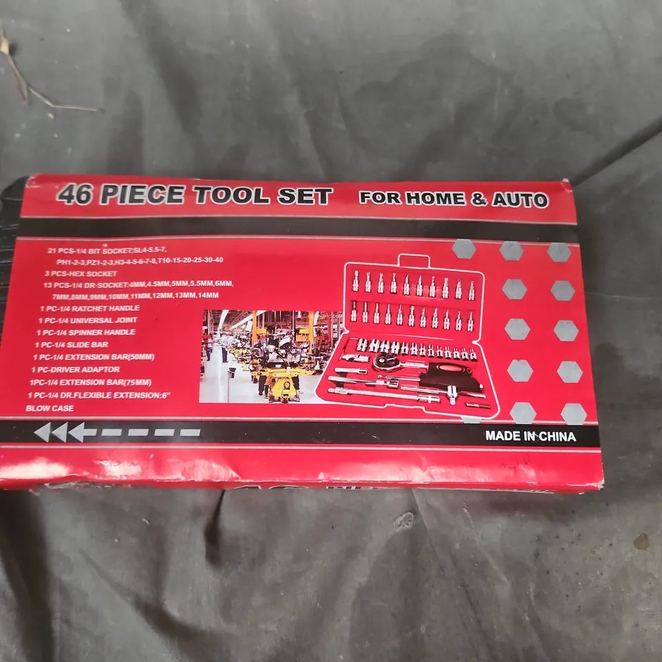 46 Piece Home & Auto Tool Set – Red Box