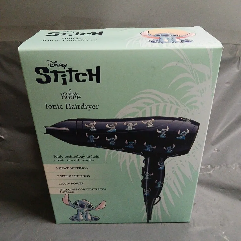 BOXED SEALED DISNEY STITCH IONIC HAIRDRYER 