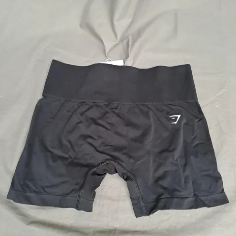 GYMSHARK EVERYDAY SEAMLESS SHORT IN BLACK SIZE M