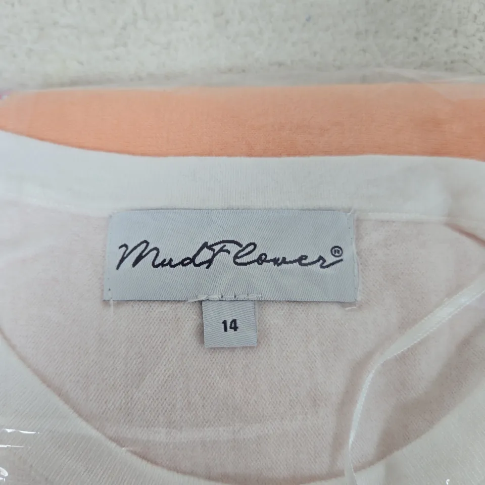 MUDFLOWERS WHITE JUMPER – UK 14