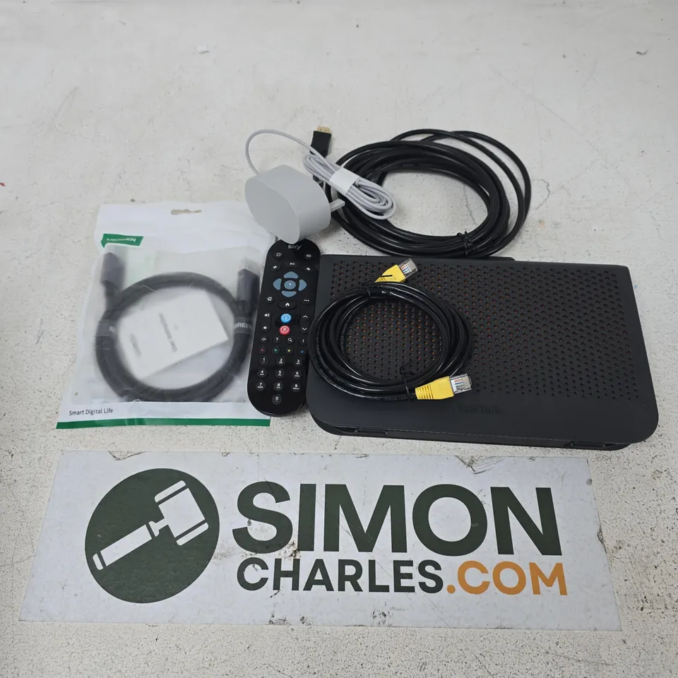 APPROXIMATELY 10 ASSORTED ELECTRICAL PRODUCTS TO INCLUDE ROUTERS, REMOTES, CABLES, ETC
