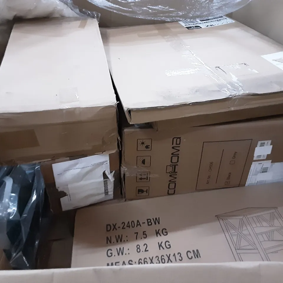 PALLET OF ASSORTED PRODUCTS INCLUDING BURGKIDZ BUILDING BLOCK TABLE, EXOFCER OFFICE CHAIR, MATTRESS TOPPER, BIGFUN 61 KEYS ELECTRIC KEYBOARD, COMHOMA OFFICE CHAIR