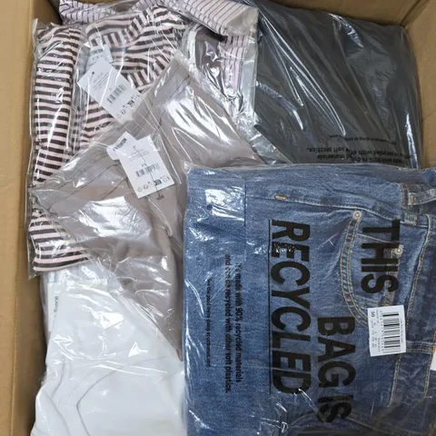 LARGE BOX OF APPROX 20 ASSORTED CLOTHING ITEMS 