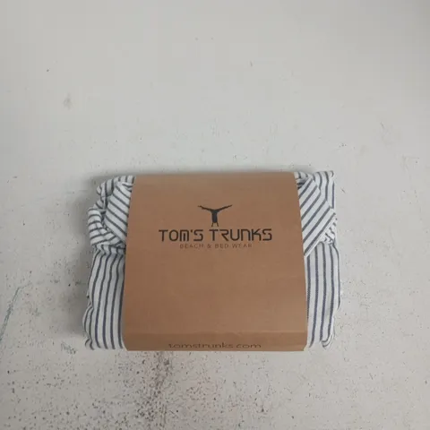TOM'S TRUNKS PINSTRIPE SHIRT – WHITE & NAVY, XL