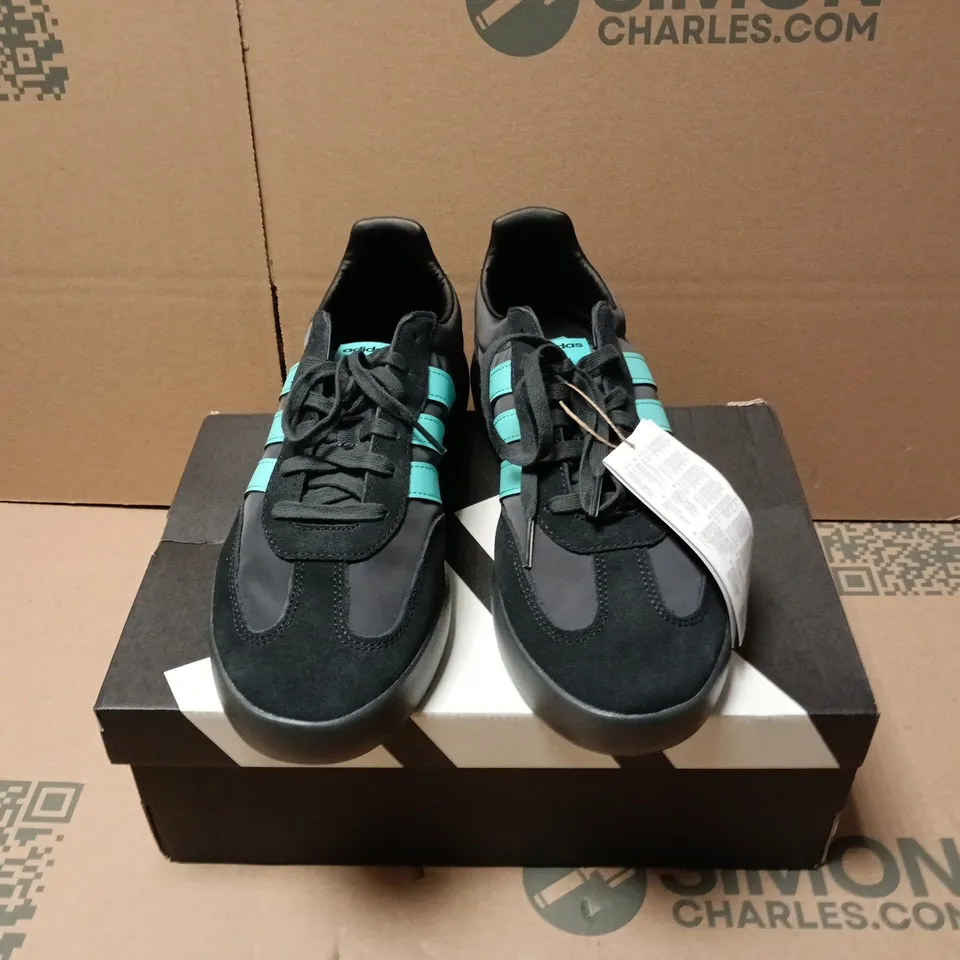 BOXED PAIR OF ADIDAS BARREDA DECODE MERCEDES TRAINERS IN GREY - UK 10