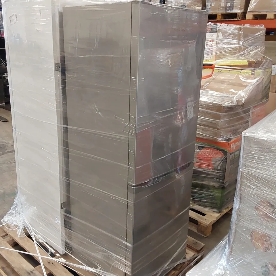 RUSSELL HOBBS FRIDGE FREEZER LOW FROST SILVER AND BEKO CFG4552W FRIDGE FREEZER WHITE - UNPROCESSED RAW RETURNS