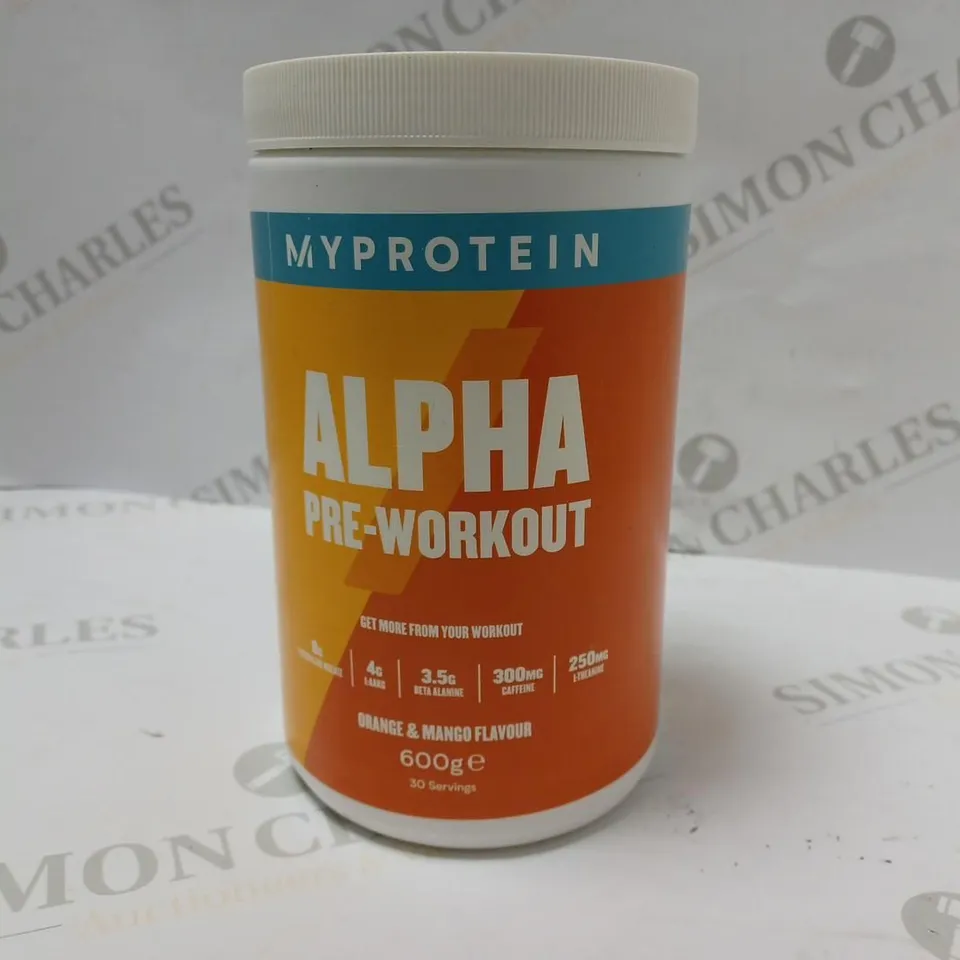 MYPROTEIN ALPHA PRE-WORKOUT - 600G - ORANGE & MANGO