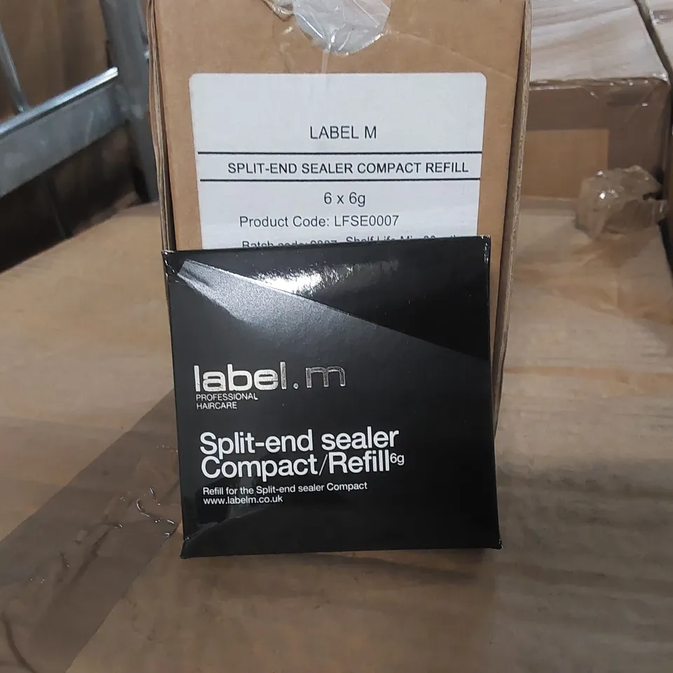 CAGE TO CONTAIN APPROX 16 X BOXES OF LABEL.M SPLIT-END SEALER COMPACT REFILLS - APPROX 120 REFILLS PER BOX // CAGE NOT INCLUDED 