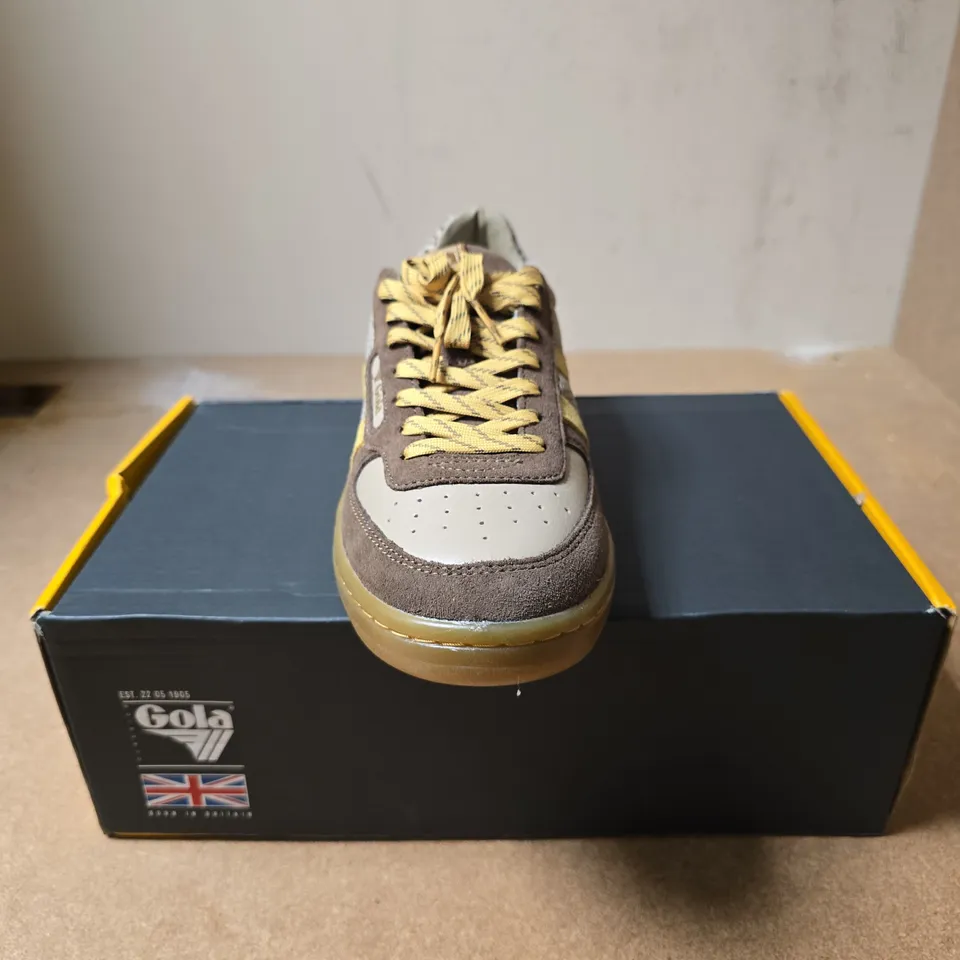 GOLA HAWK '83 OB MENS TRAINERS – BONE/OTTER/POLLEN/CHEETAH - 6