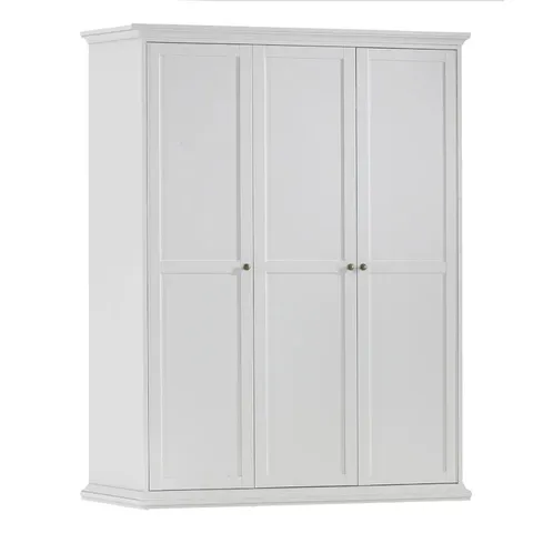 BOXED WOODBURN 3 DOOR MANUFACTURED WOOD WARDROBE (4 BOXES)