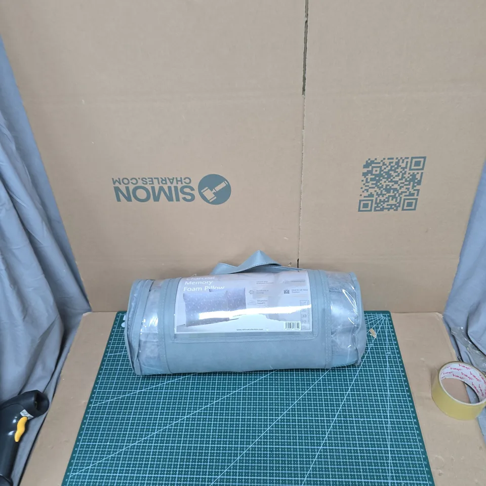 CHARCOAL MEMORY FOAM PILLOW – CHARCOAL-INFUSED, ROLL-UP TRAVEL PILLOW