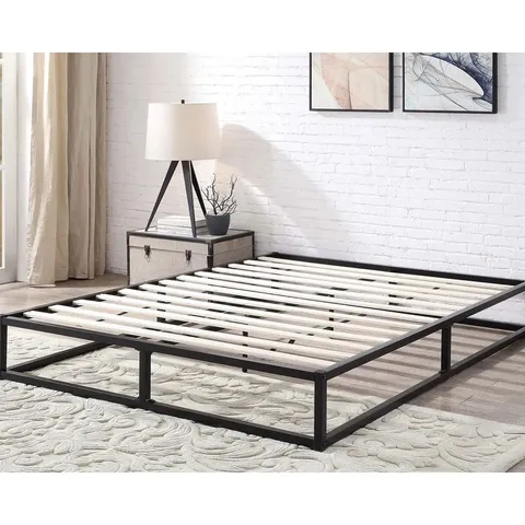 BOXED ZIPCODE DESIGN SHANNON BED FRAME - BLACK // SIZE: 4FT SMALL DOUBLE (1 BOX)