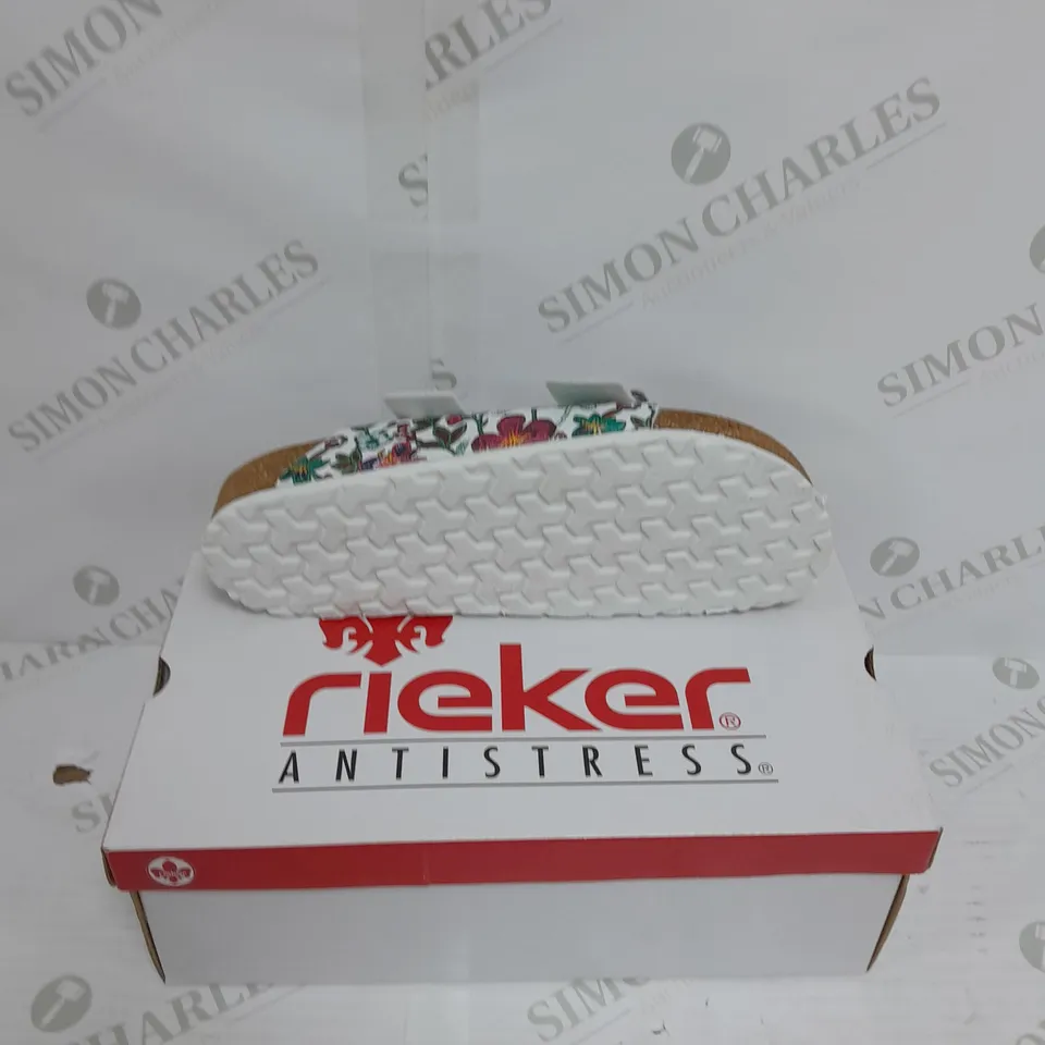RIEKER MULTI COLOUR SIZE 6 SLIP ON SANDLE 