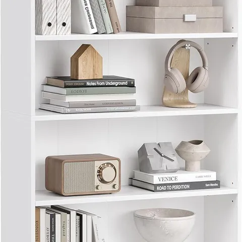 BOXED VASAGLE 6-TIER BOOKSHELF, 24×80×160.7CM, CLOUD WHITE