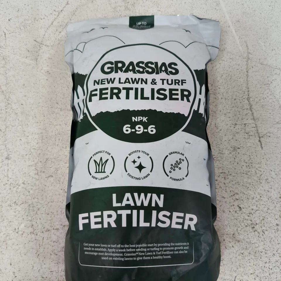GRASSIAS NEW LAWN & TURF FERTILISER – NPK 6-9-6