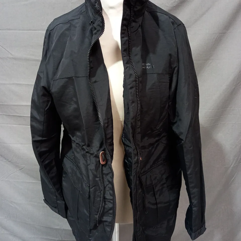 MOUNTAIN WAREHOUSE WATER RESISTANT COAT IN BLACK SIZE 10