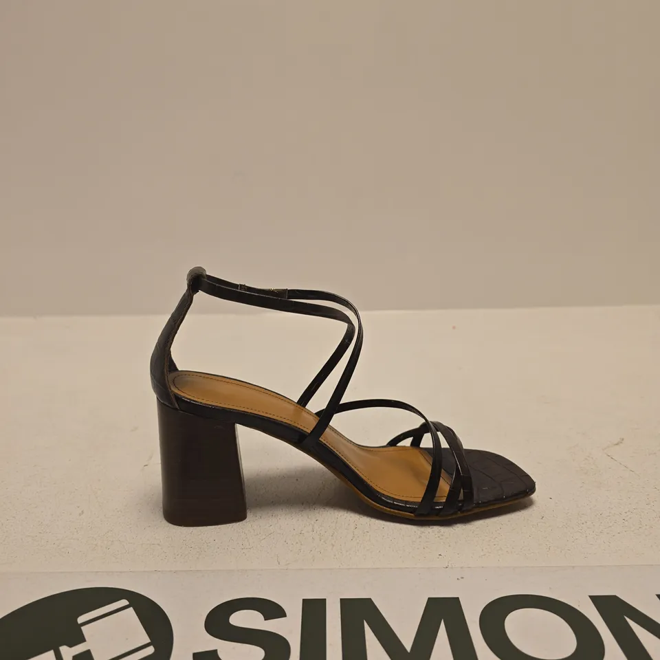 CARVELA WOMEN'S BLACK STRAPPY SANDALS – BLOCK HEEL SIZE EU 38