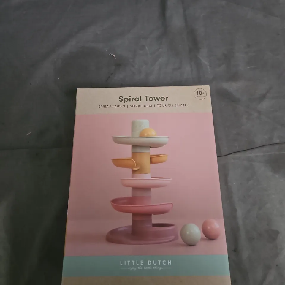 LITTLE DUTCH SPIRAL TOWER – PASTEL STACKING TOY (10M+)