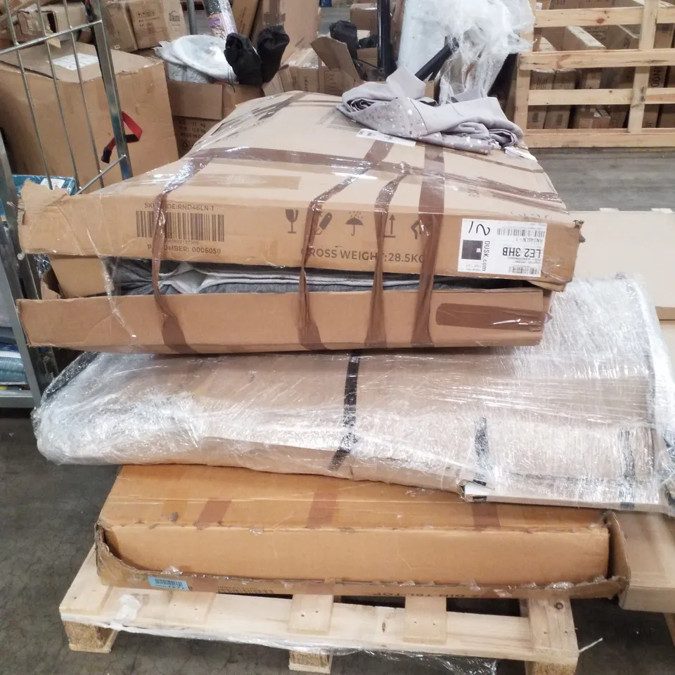 PALLET CONTAINING ASSORTED FLATPACK FURNITURE PARTS 