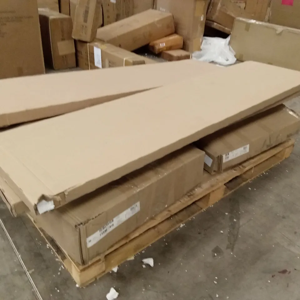 PALLET OF ASSORTED INCOMPLETE DESIGNER FURNITURE PARTS AND PIECES 