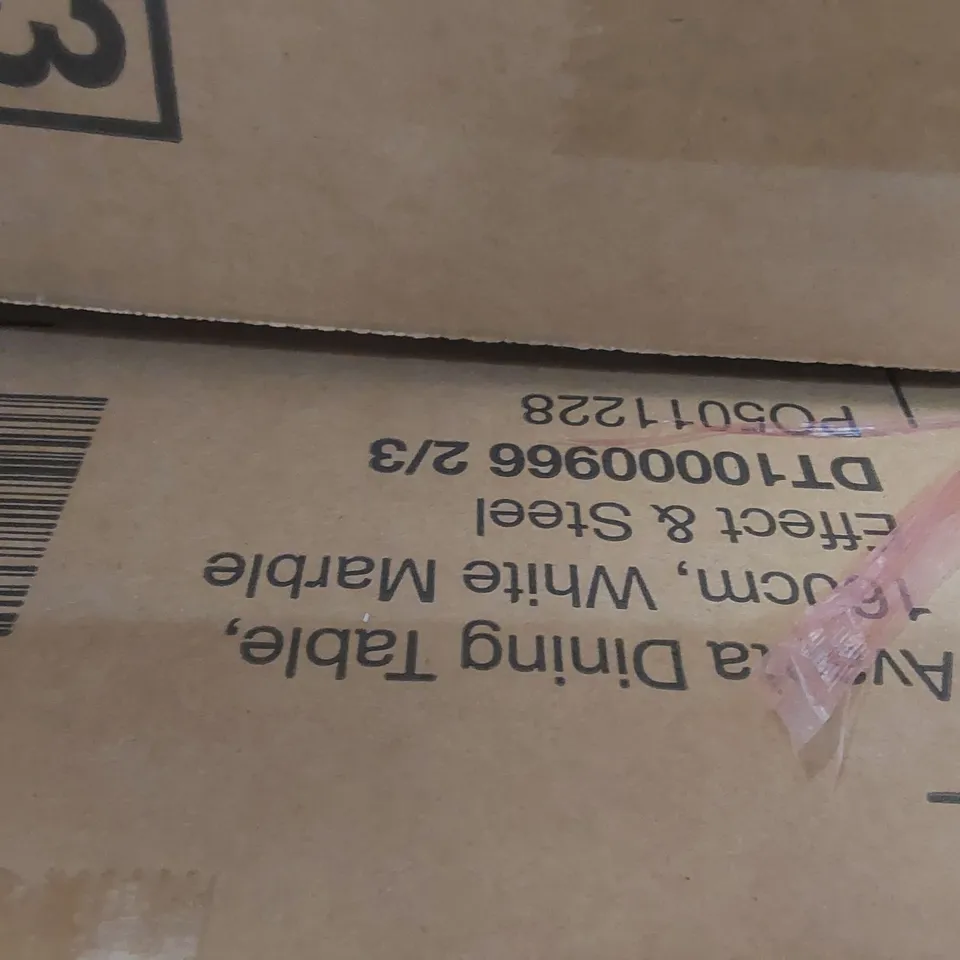 PALLET CONTAINING A LARGE QUANTITY OF DINING TABLE PARTS