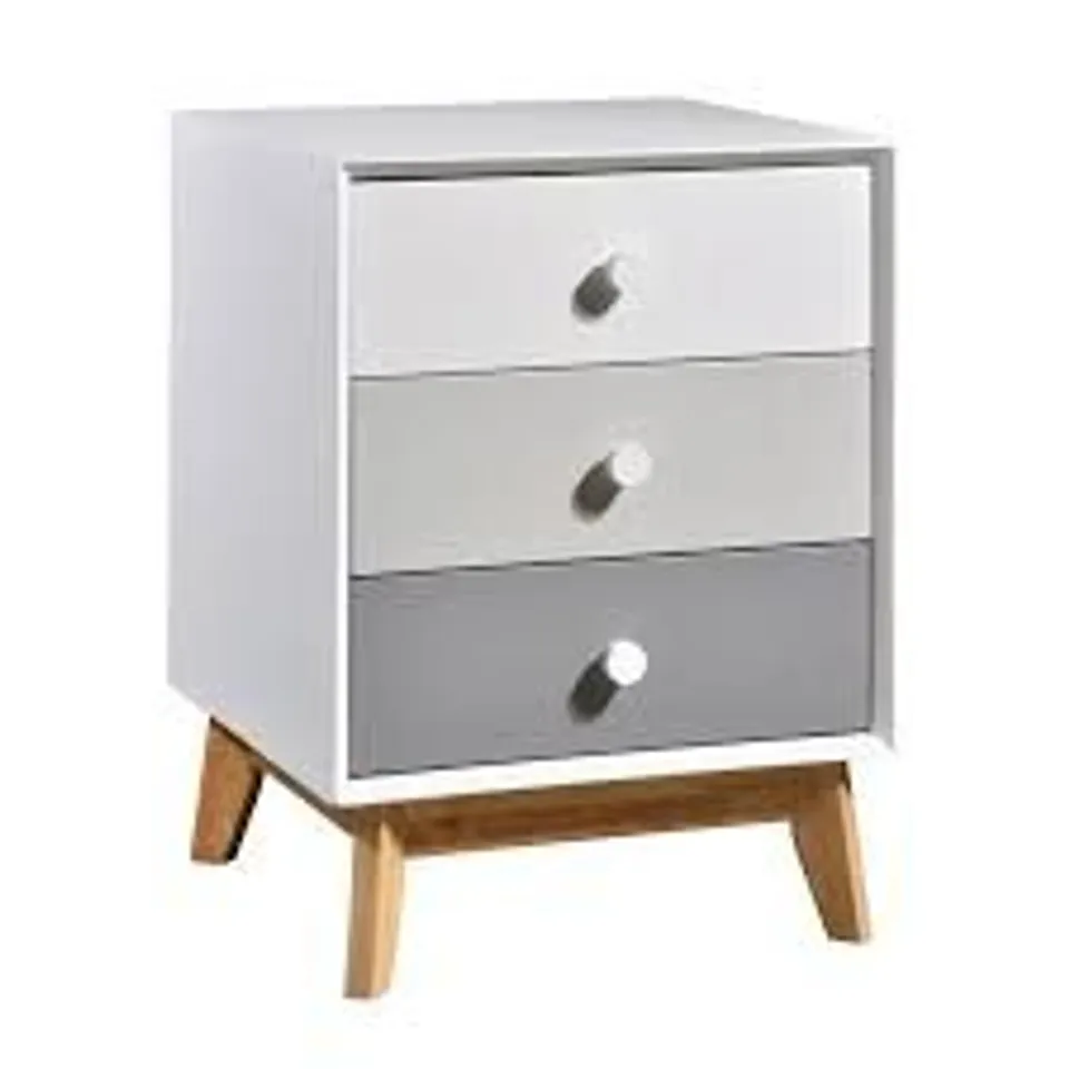 BOXED ORLA 3 DRAWER BEDSIDE CHEST RRP £129