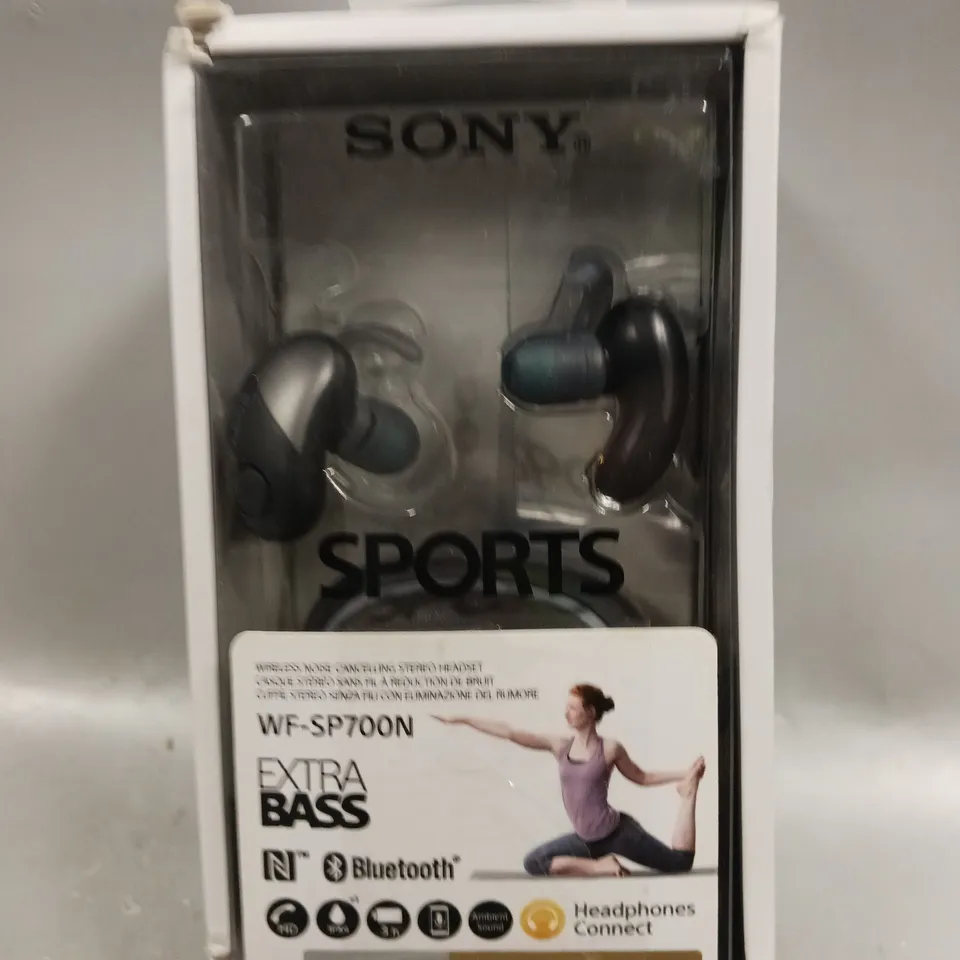 BOXED SONY WF-SP700N EXTRA BASS WIRELESS NOISE CANCELLING STEREO HEADSET