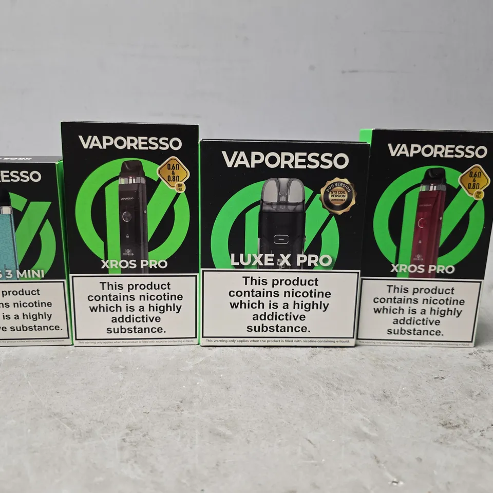BOX OF APPROXIMATELY 15 ASSORTED E-CIGARETTES PRODUCT TO INCLUDE - VAPORESSO 