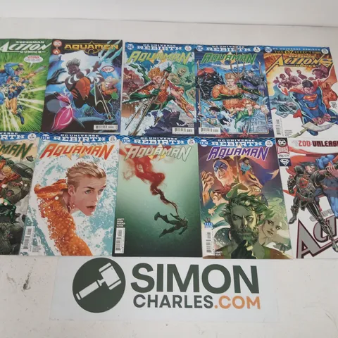APPROXIMATELY 18 ASSORTED DC UNIVERSE REBIRTH AQUAMAN & RELATED COMICS