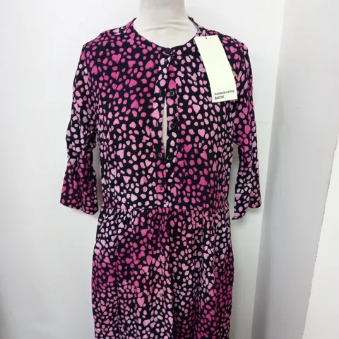 SUGARHILL LAUREN BATIK MAXI SMOCK DRESS SIZE 12