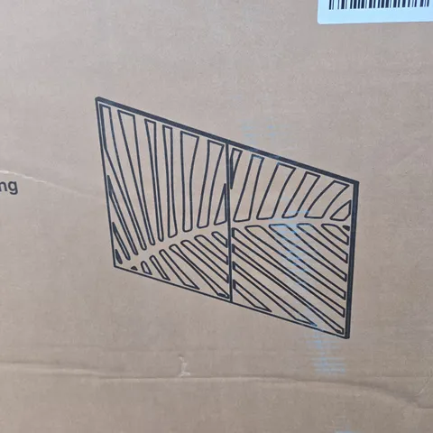 HORIZONTAL METAL GARDEN SCREEN LEAF WALL MOUNTING - CREAM - COLLECTION ONLY